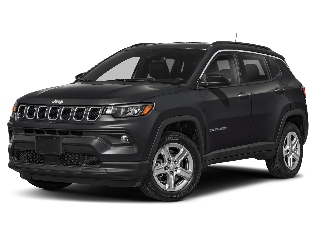 2024 Jeep Compass Limited 4x4 in Black Clearcoat — front three-quarter view