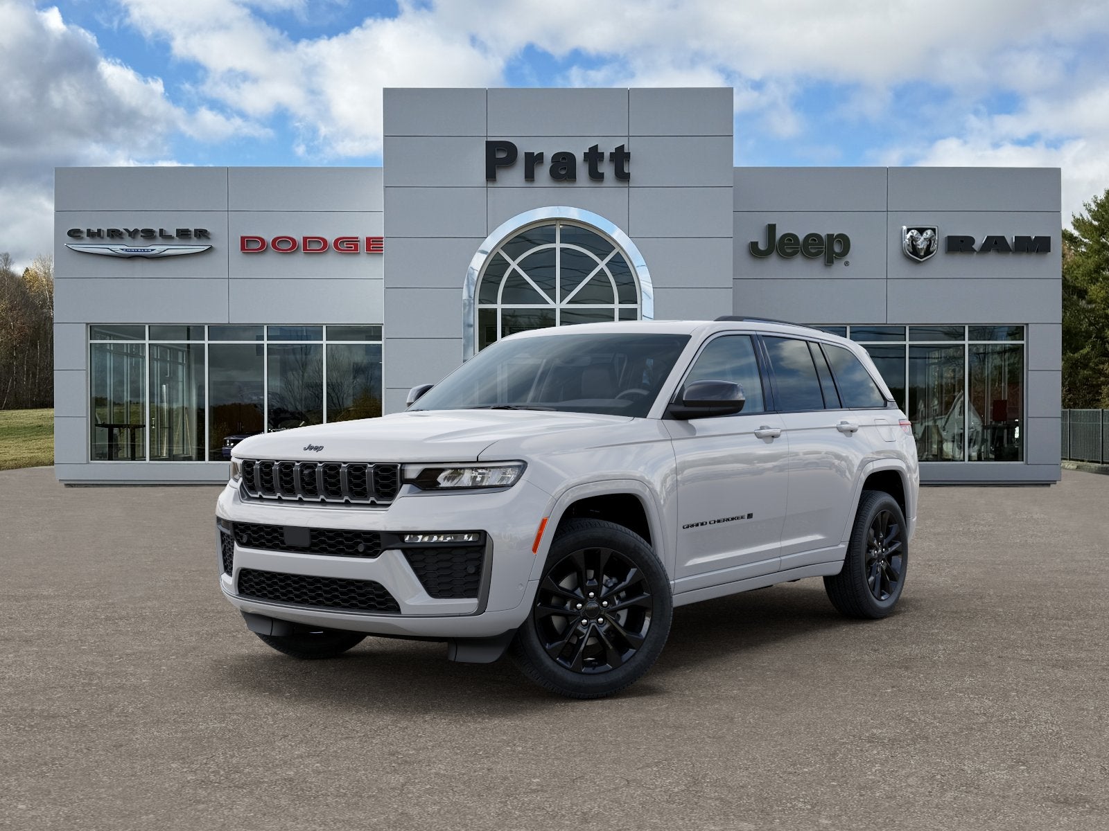 2026 Jeep Grand Cherokee GRAND CHEROKEE LIMITED RESERVE 4X4 in Bright White Clear-Coat Exterior Paint — front three-quarter view