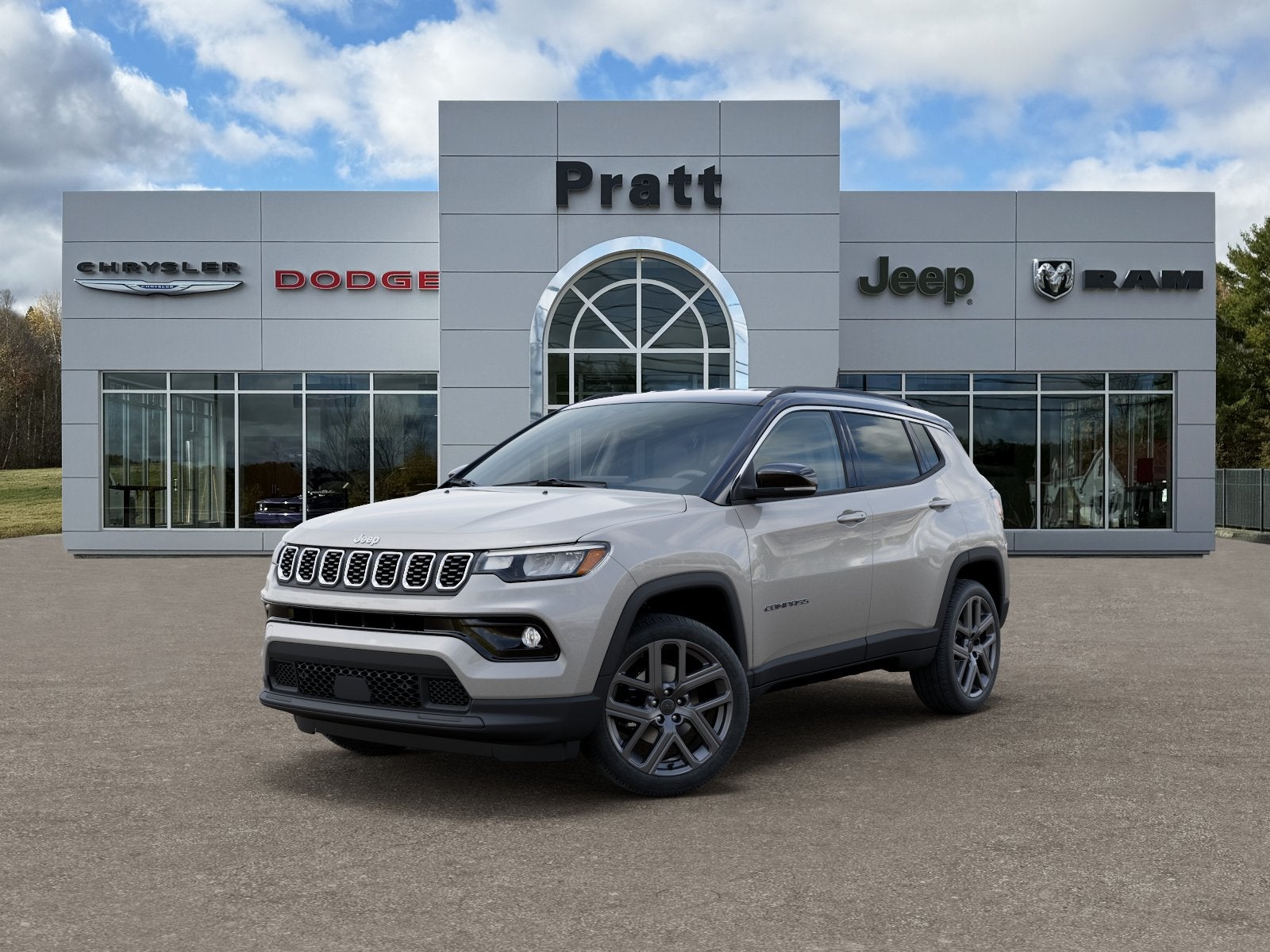 2026 Jeep Compass COMPASS LIMITED ALTITUDE 4X4 in Silver Zynith Metallic Clear-Coat Exterior Paint — front three-quarter view