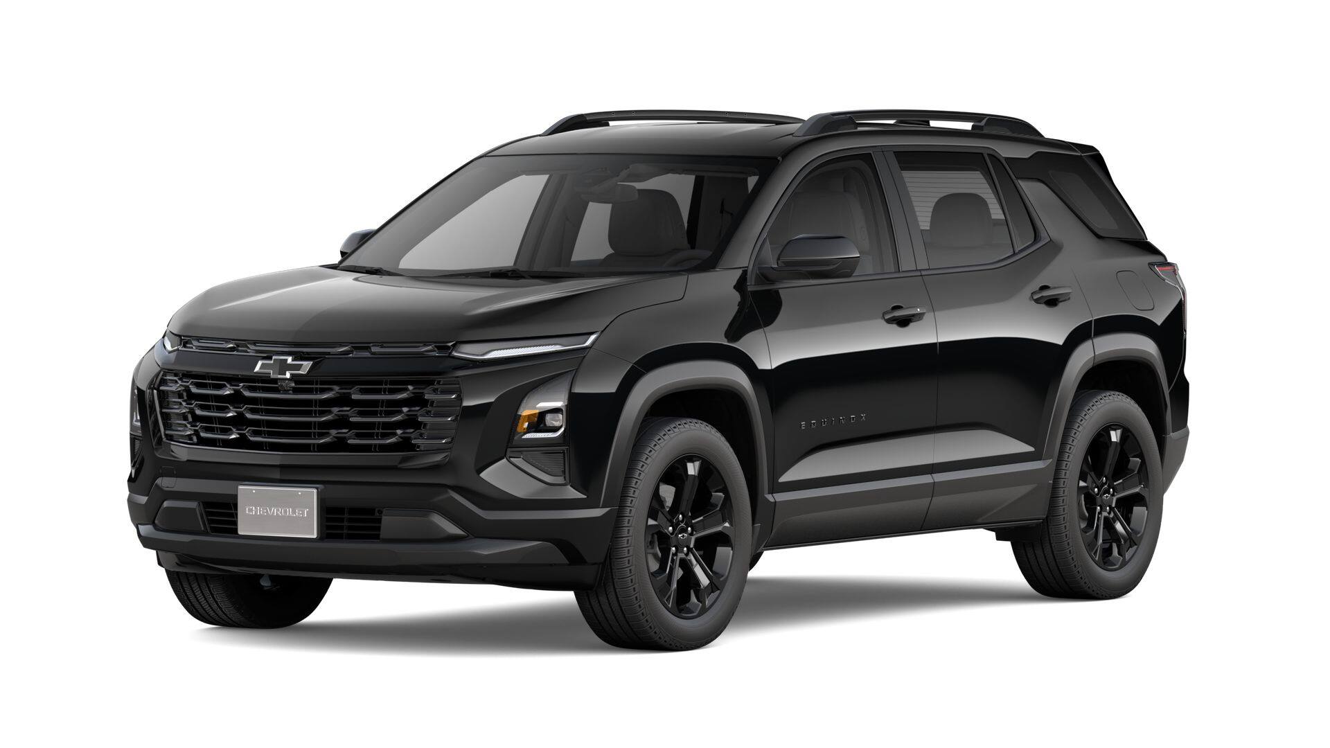 2027 Chevrolet Equinox AWD LT in Mosaic Black Metallic — front three-quarter view
