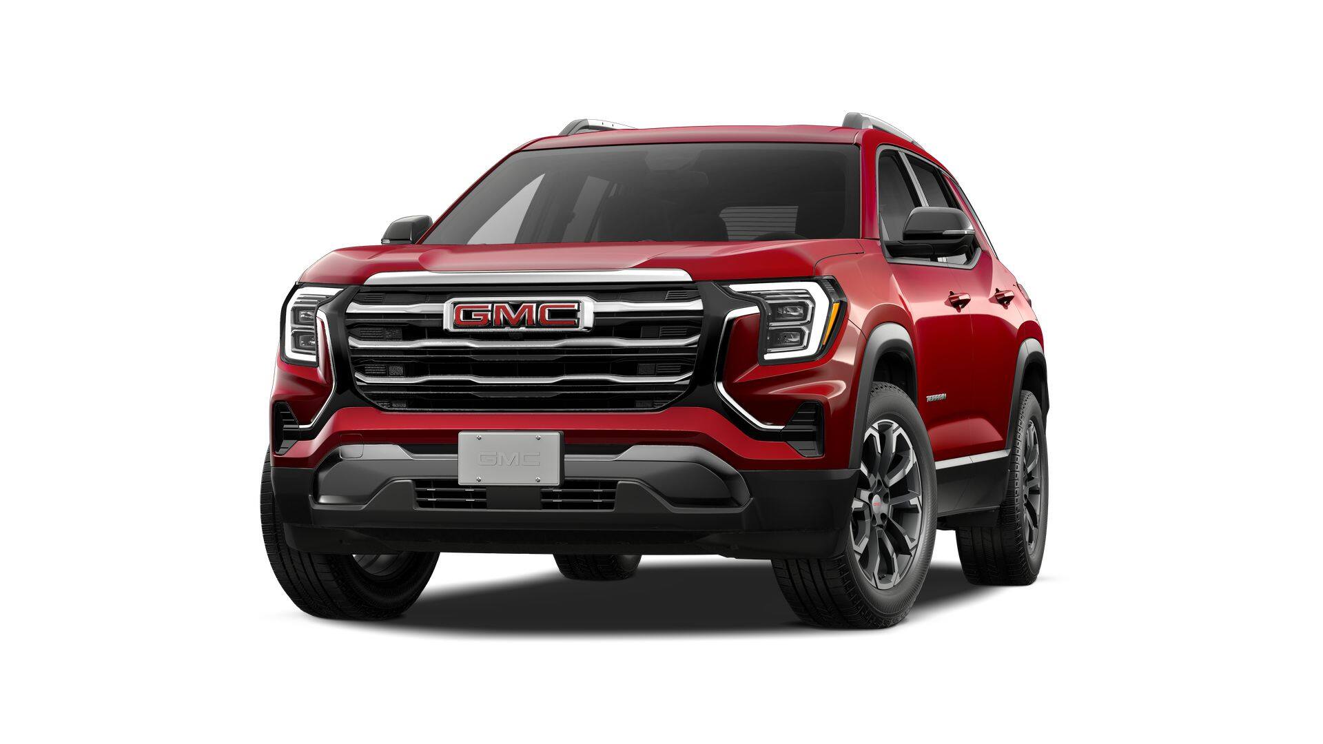 2027 GMC Terrain AWD Elevation in Volcanic Red Tintcoat — front three-quarter view