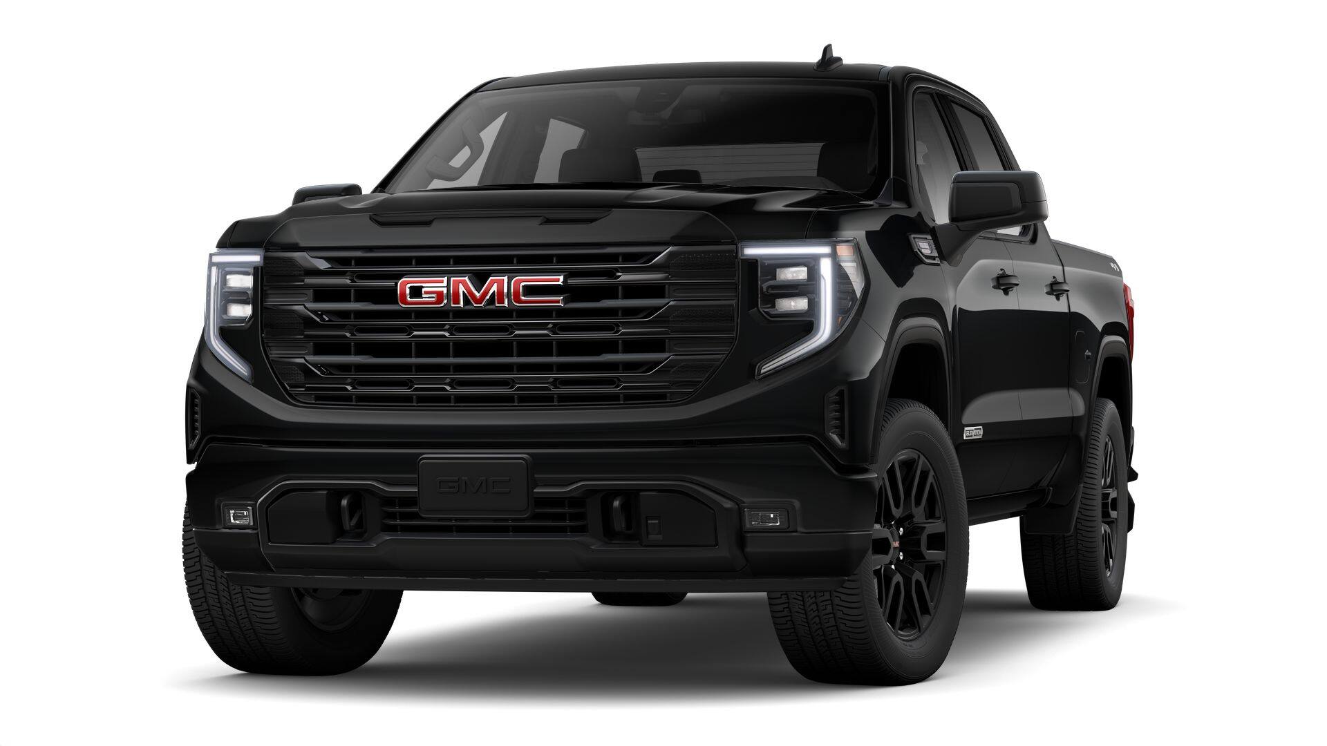 2026 GMC Sierra 1500 Elevation in Onyx Black — front three-quarter view
